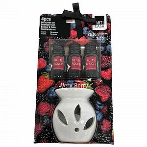 מבער עם 3 צנצנות שמן ריחני מבער עם 3 צנצנות שמן ריחני